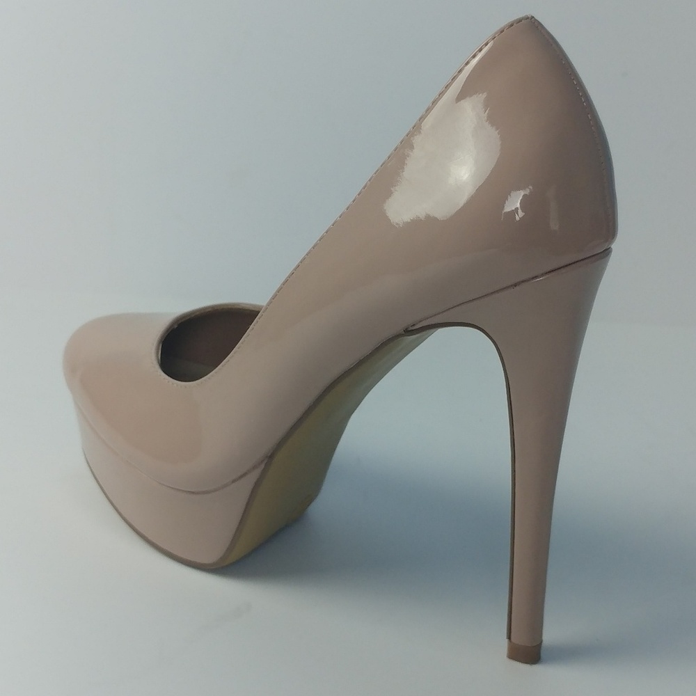 Women's Nude Platfom High Heels Shoes Size 9.5 - Picture 5 of 6
